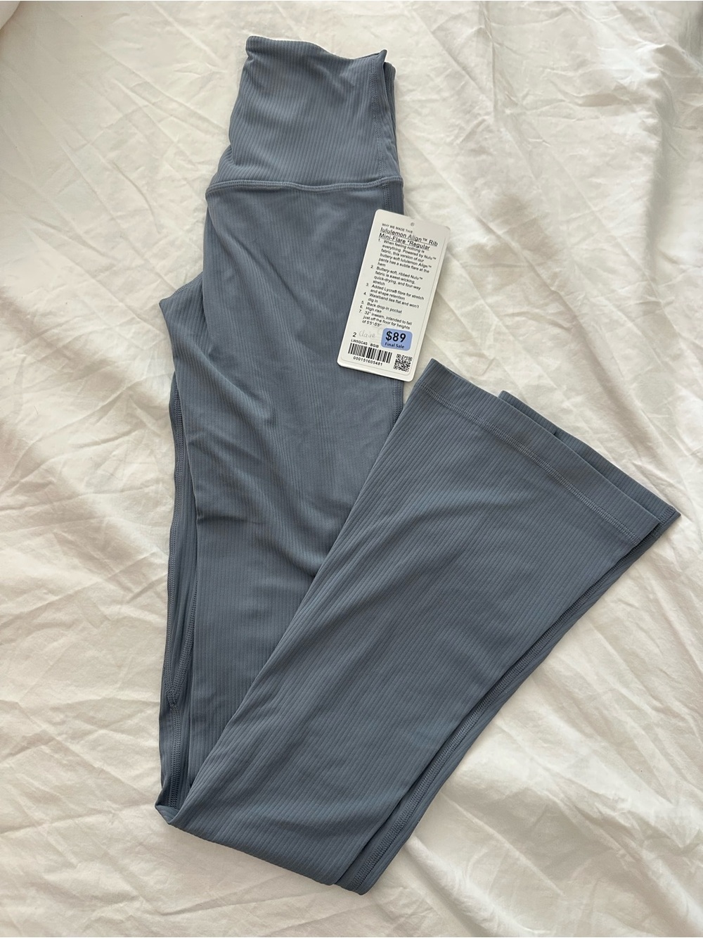 lululemon Align Rib Mini-Flare Leggings in Belgium blue.